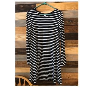 old navy long sleeve striped dress